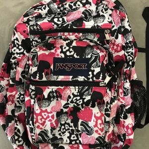 Black, White, & Pink patterned JanSport Backpack